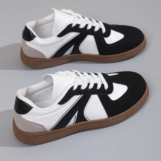 Lace Up Round Toe Sneakers
