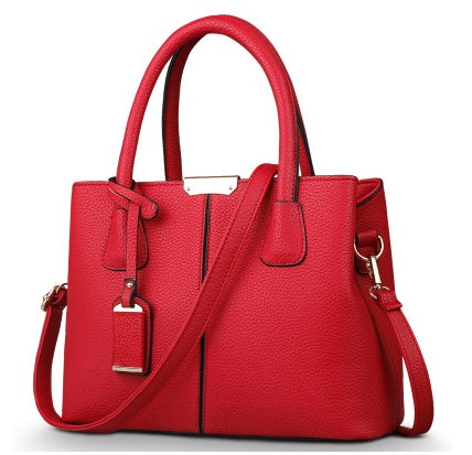 Women PU Leather Shoulder Bag Lychee Pattern Handbag Crossbody Tote Purse for Casual Party Everyday Use Shoulder Messenger Bag