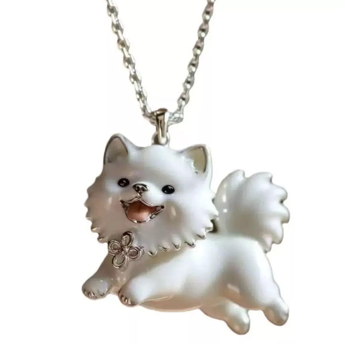 Pomeranian Dog Pendant Necklace
