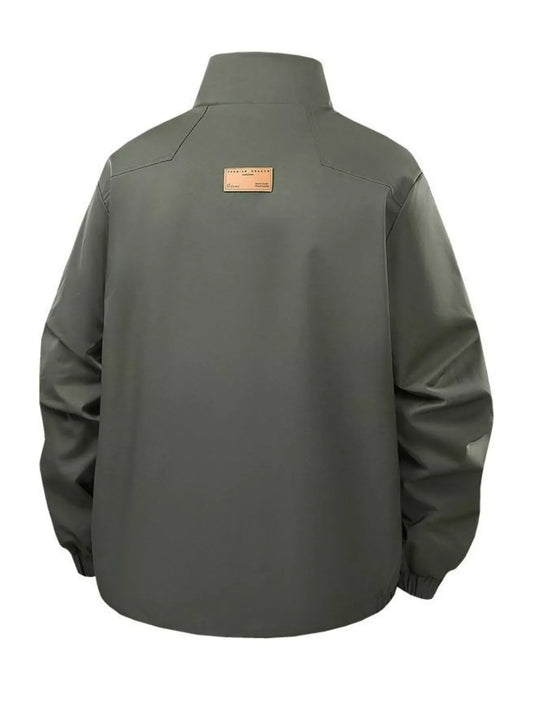Men's Plus Size Casual Stand Collar Lightweight Bomber Jacket