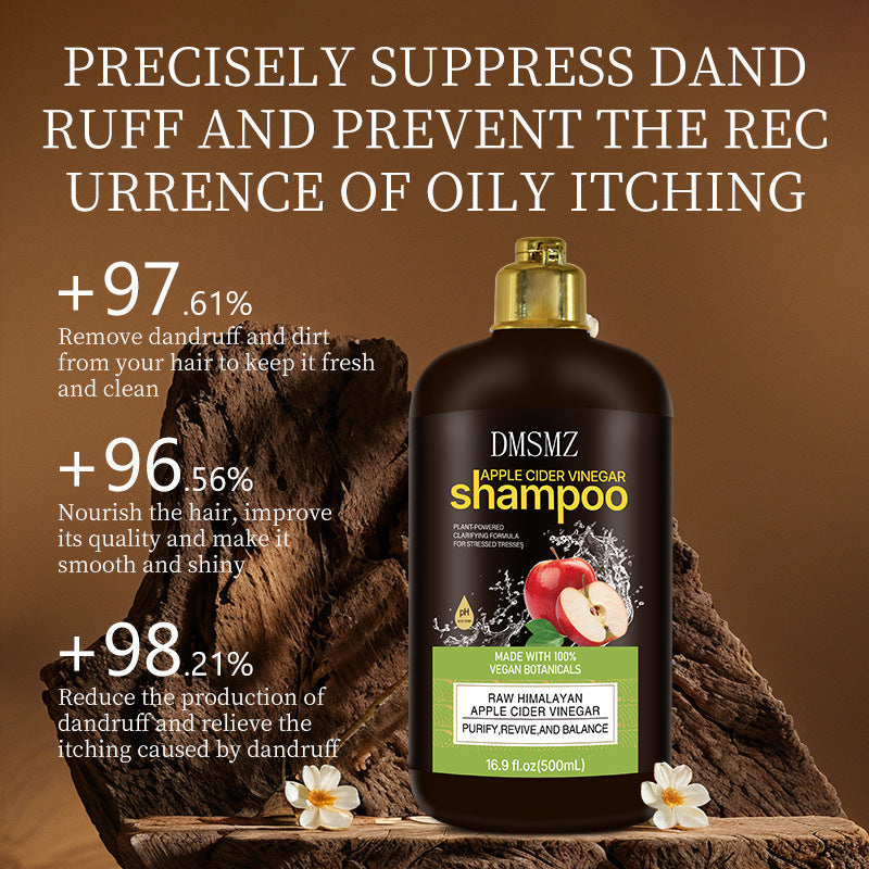 Cross-Border Foreign Trade Apple Cider Vinegar Shampoo Improves Hair Frizz And Dryness, Provides Deep Hair Care, And Makes Hair Soft And Smooth. In Stock