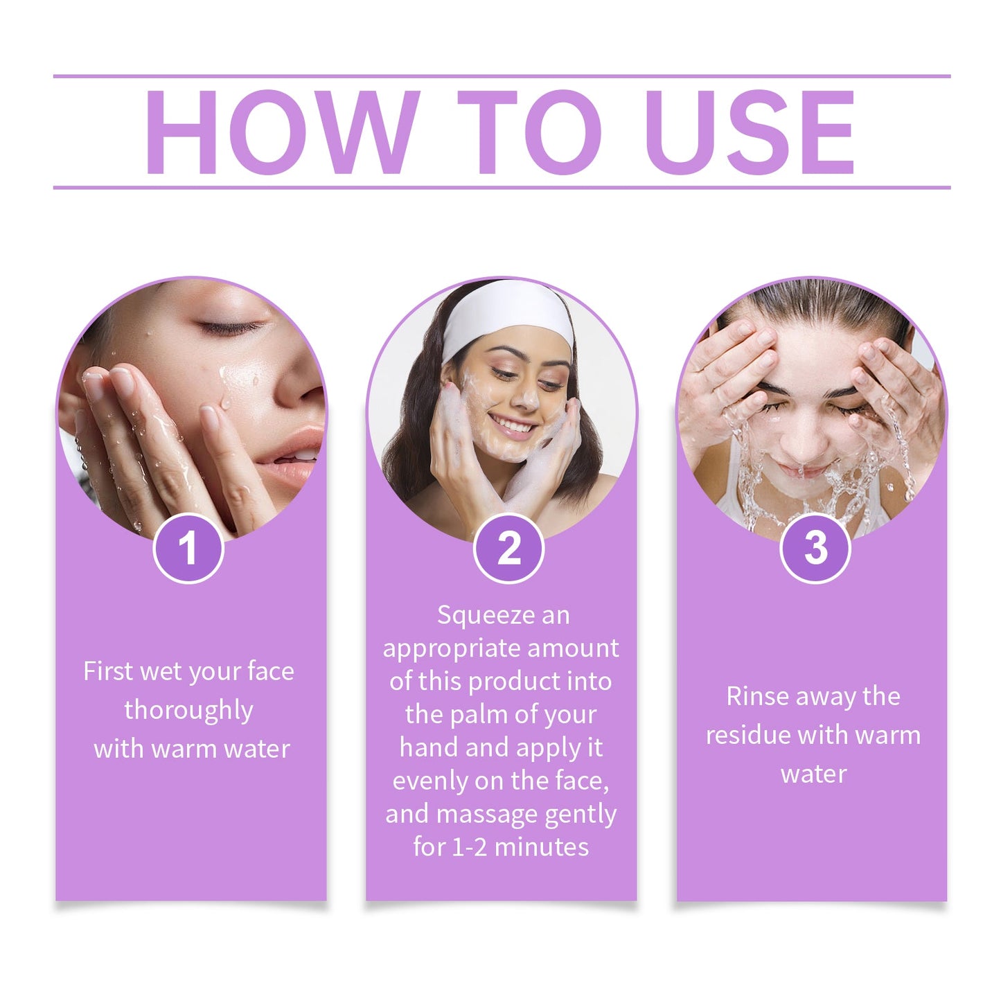 Hoygi Blueberry Flavorful Ceramide Cleansing Gel, Facial Skin Cleansing Moisturizing Hydrating Cleanser