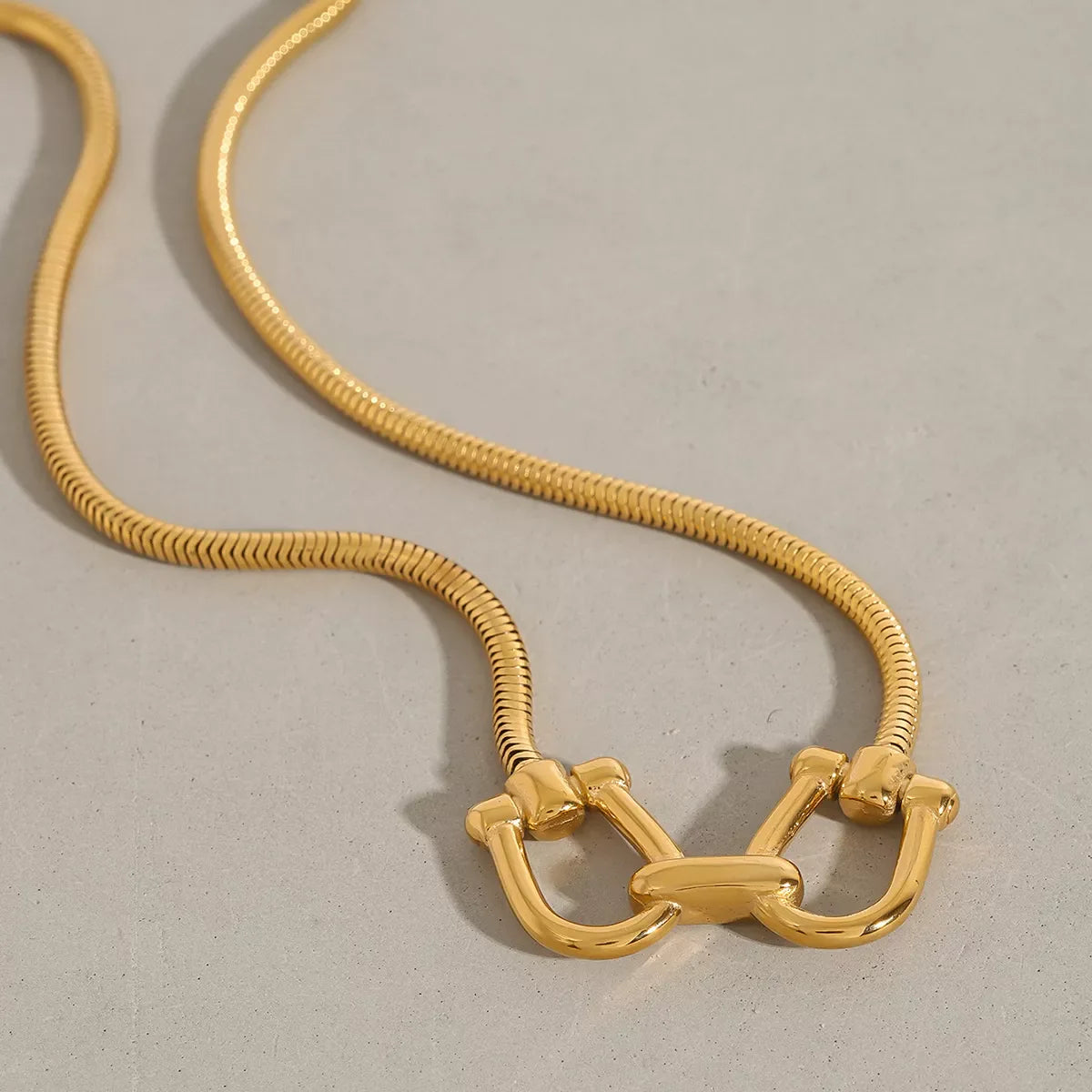 18K Gold-Plated Horseshoe Necklace