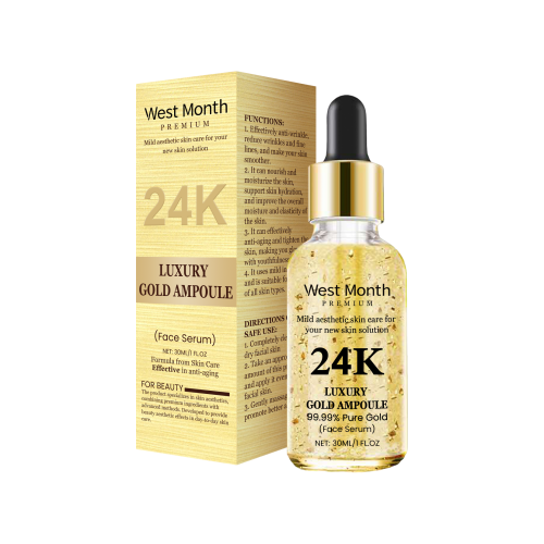 West&Month 24k Gold Skin Care Essence, Hyaluronic Acid Essence Gently Nourishes And Moisturizes Facial Skin