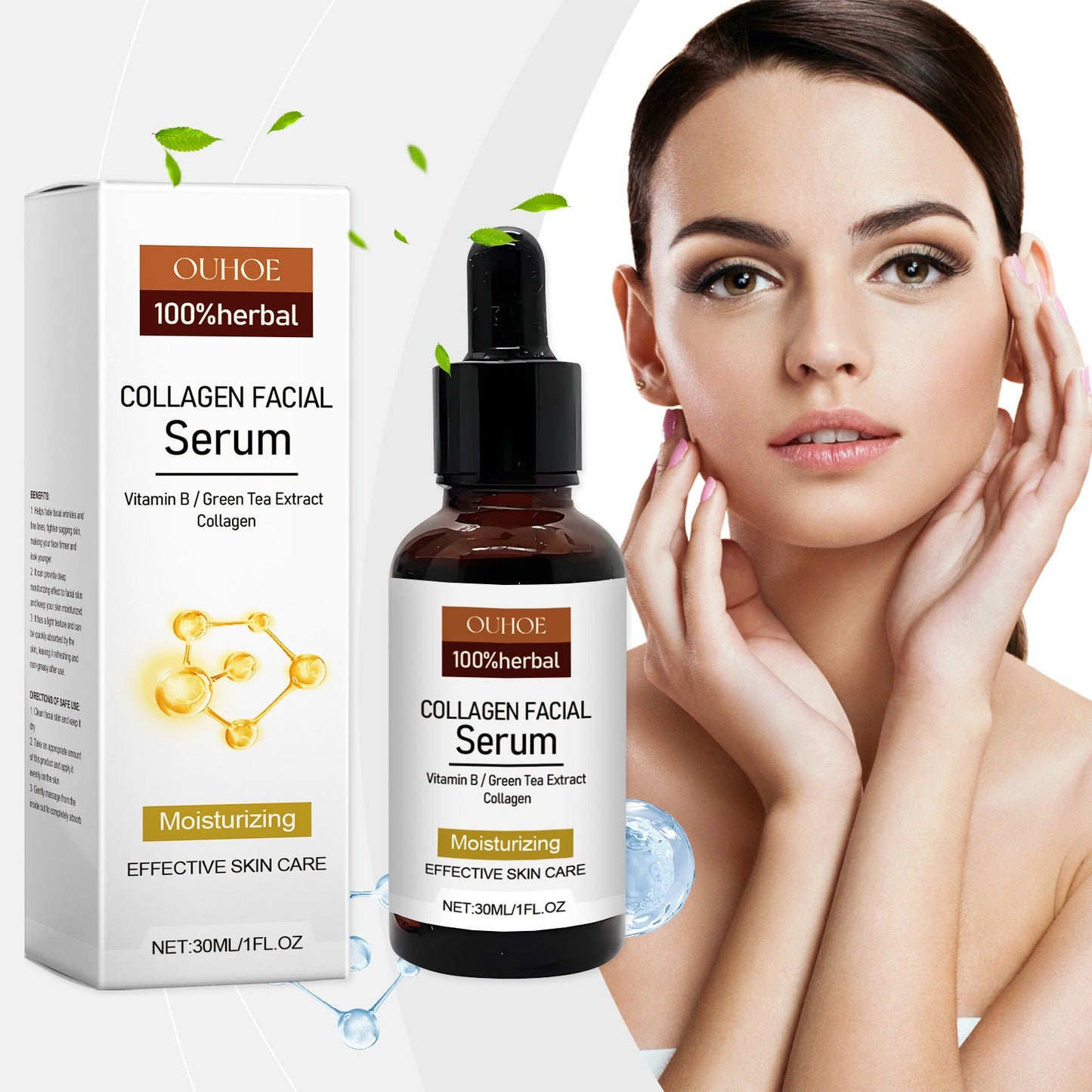 OUHOE Collagen Brightening Serum Facial Skin Moisturizing, Anti-Wrinkle, Anti-Aging, Firming And Moisturizing Skin Care