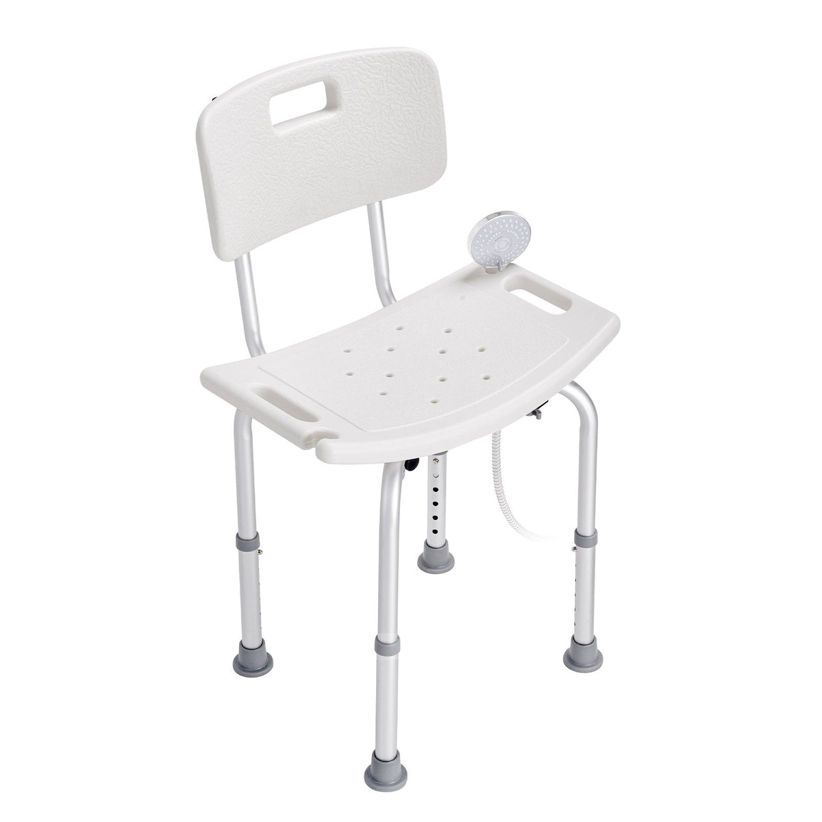 Shower Chair, Shower Seat With Back, Adjustable Height Shower Stool, Shower Chair For Inside Shower Bathtub, Non-slip Bathroom Bench Bath Chair For Elderly Disabled Handicap, 350 Lbs Capacity