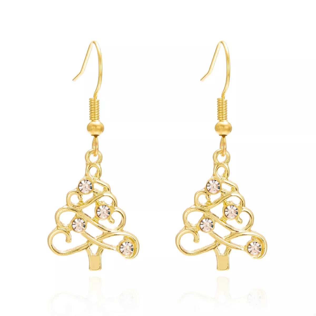 Christmas Tree Shape Dangle Earrings