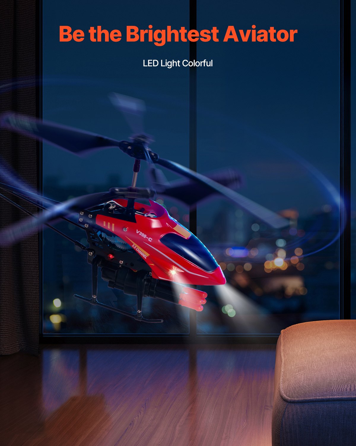 RC Helicopter 3.5 Channel Remote Control Aircraft Toy Shooting Mode Kids Present