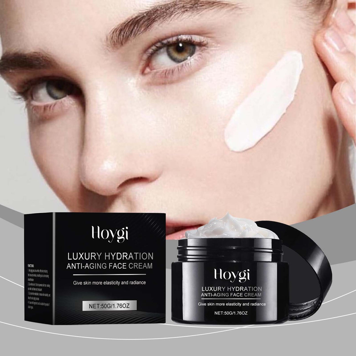 Hoygi Hyaluronic Acid Anti-Wrinkle Cream Hyaluronic Acid Hydrolyzed Soy Protein Hydrating Moisturizing Cream