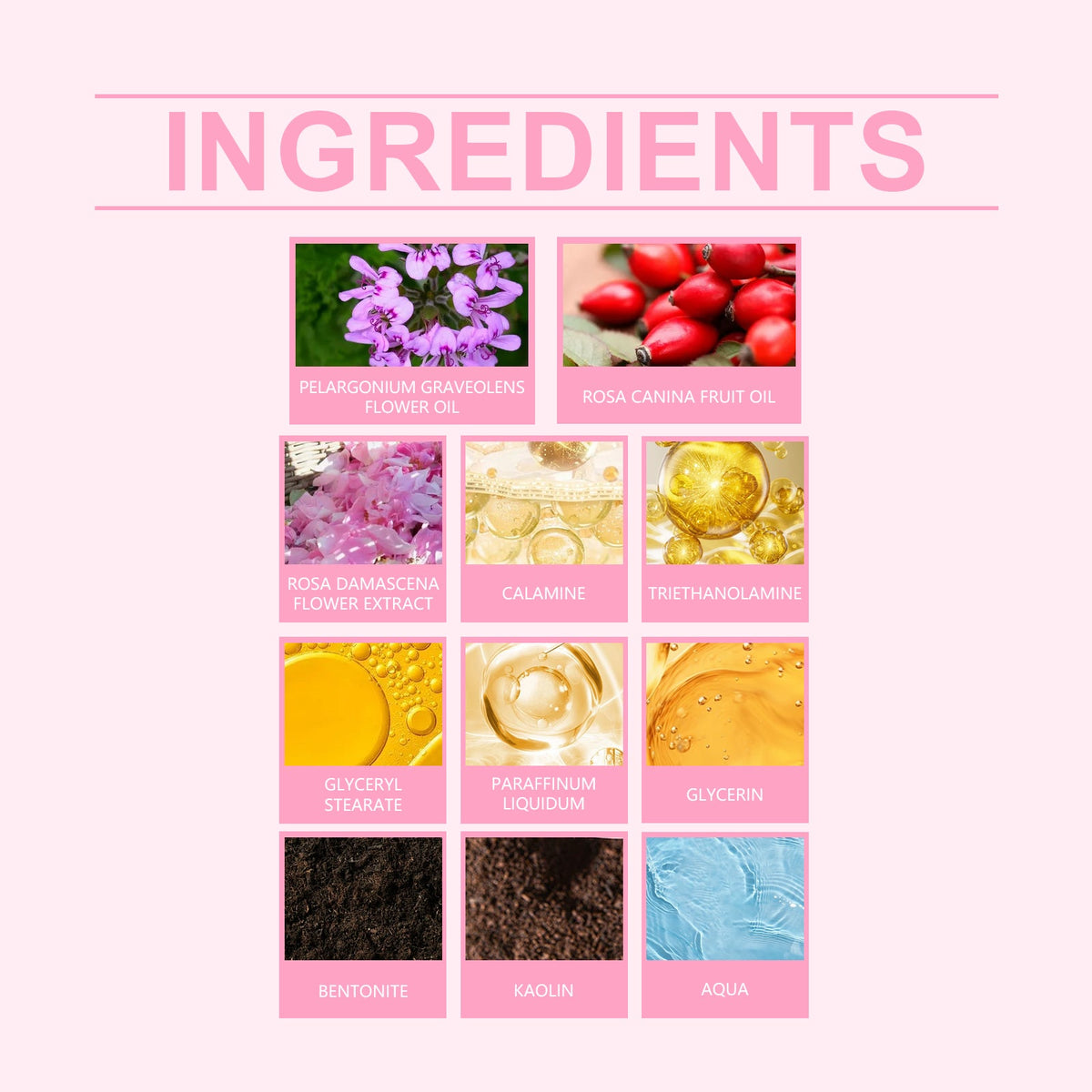 Hoygi Pink Rose Clay Mask, Gently Cleanses The Face, Hydrates, Moisturizes And Moisturizes The Skin