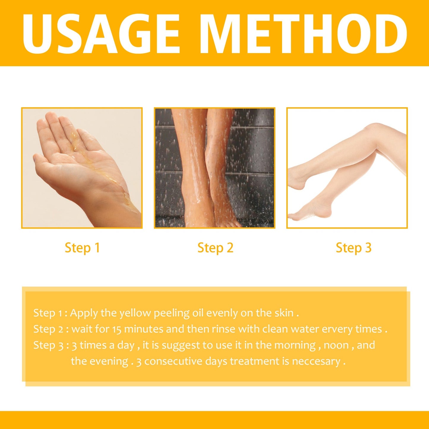 OUHOE Yellow Exfoliating Oil Hydrates And Moisturizes Skincare Body, Clears Skin, Brighens Skin Tone