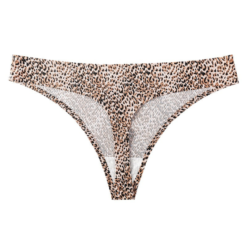 Printed Breathable One Piece Low Waist Thong Women