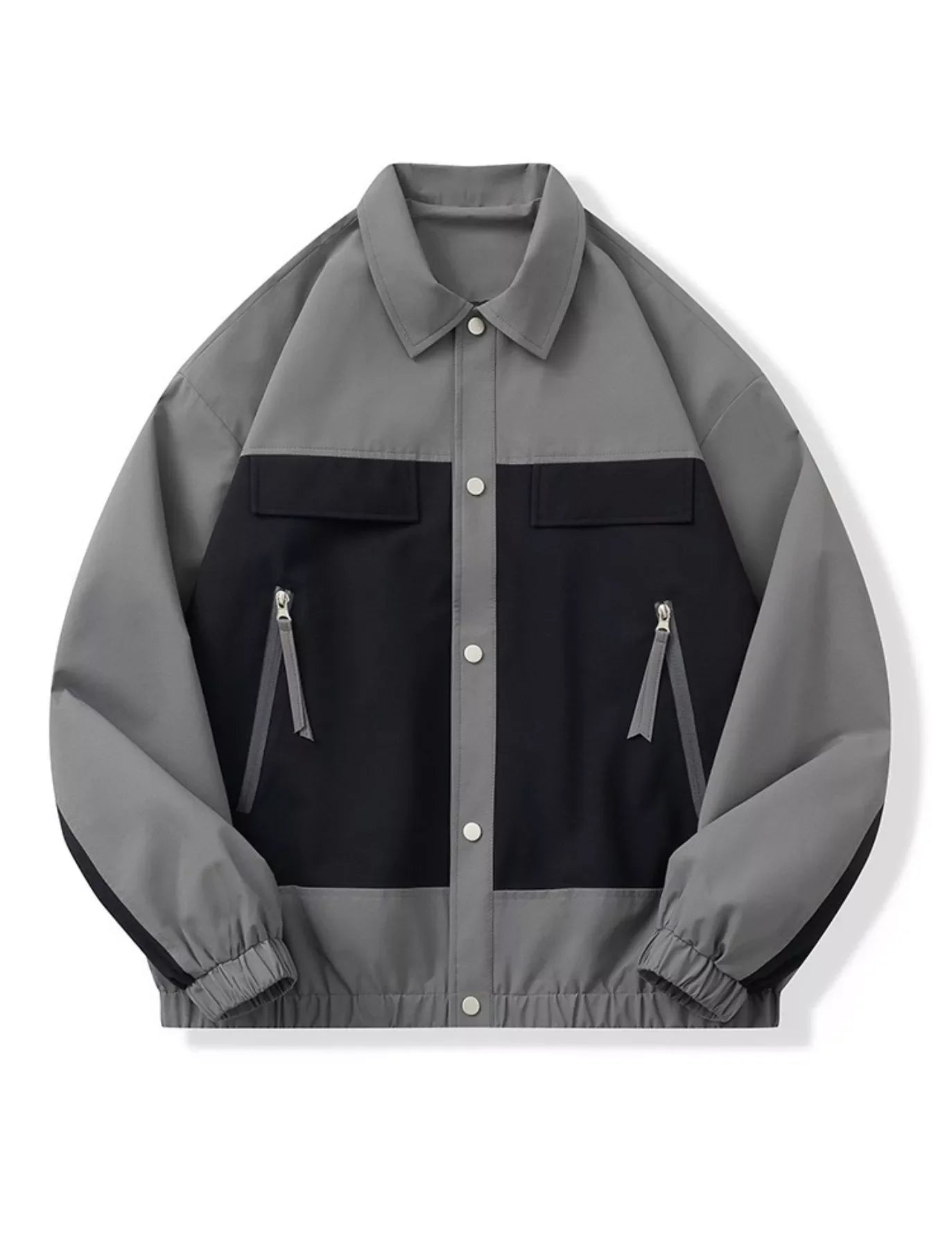 Men's Full Size Snap Down Long Sleeve Jacket Plus Size