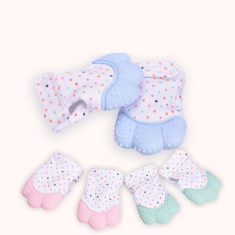 Baby Silicone Teething Mitt BPA Free Teether Gloves for Infants 3-12 Months Chew Toy Anti Scratch Teething Relief