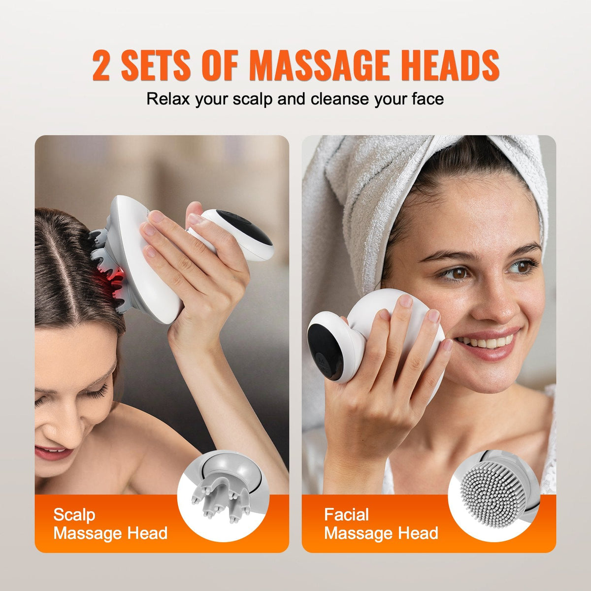 Electric Scalp Massager Rechargeable Head Massager Waterproof Portable