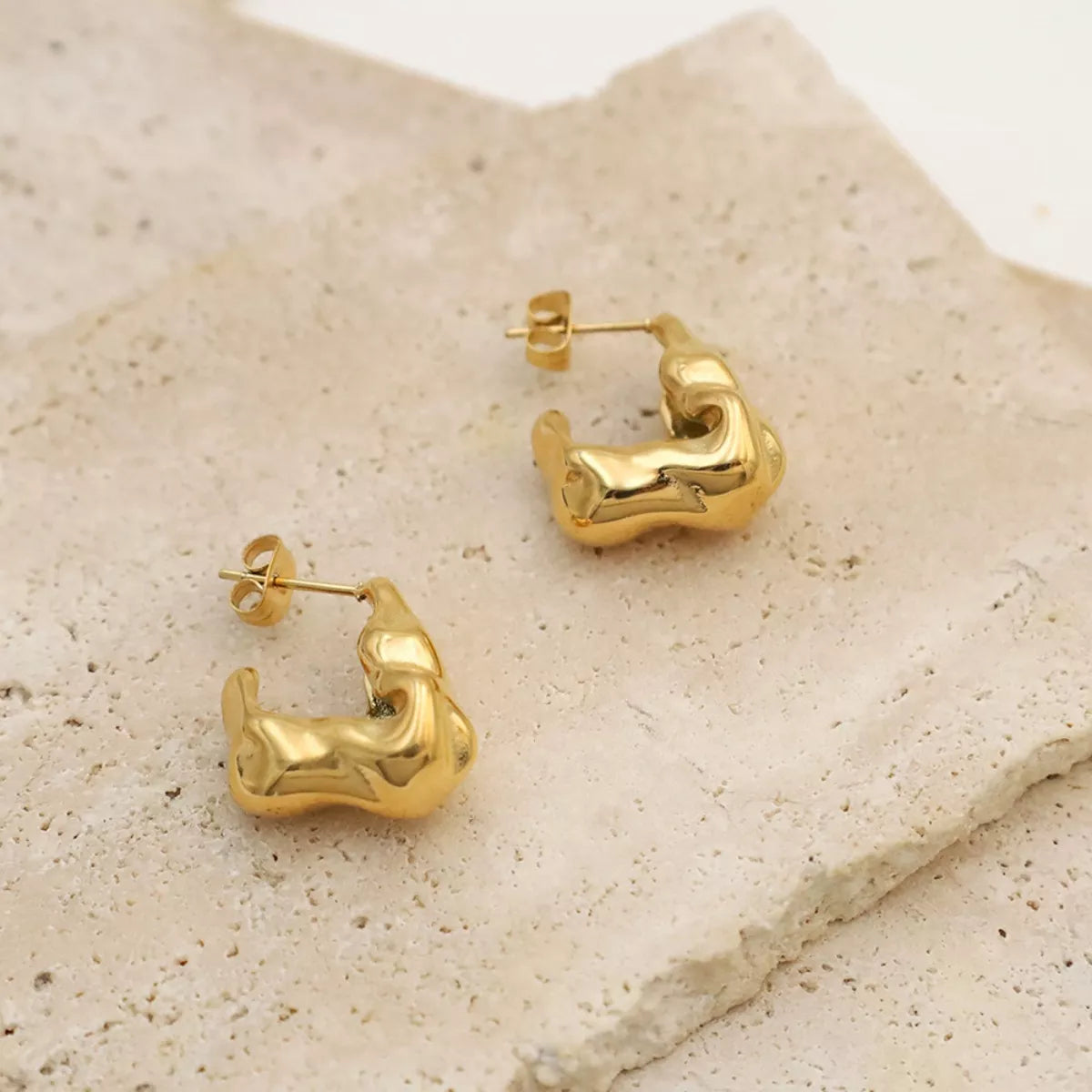 18K Gold-Plated Stud Earrings
