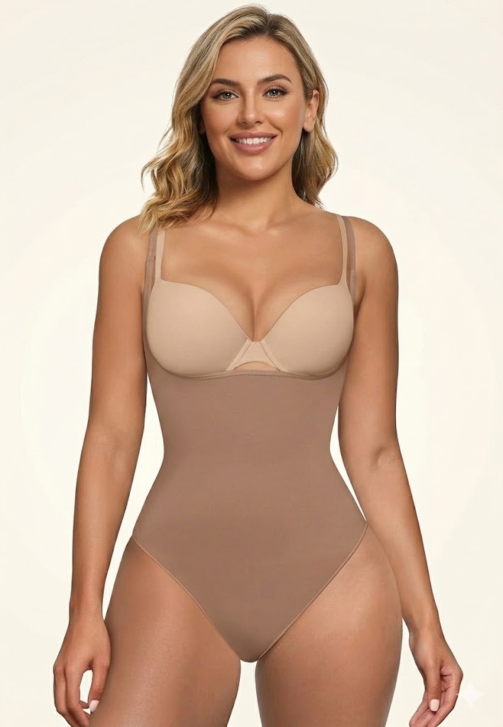 Open Bust Shapewear Tummy Control Bodysuits For Women Seamless Compression High Waisted Body Shaper