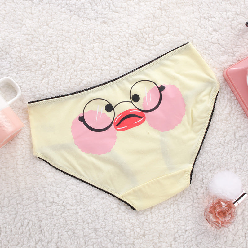 Women's Cotton Shorts Japanese Cute Mid-waist Briefs