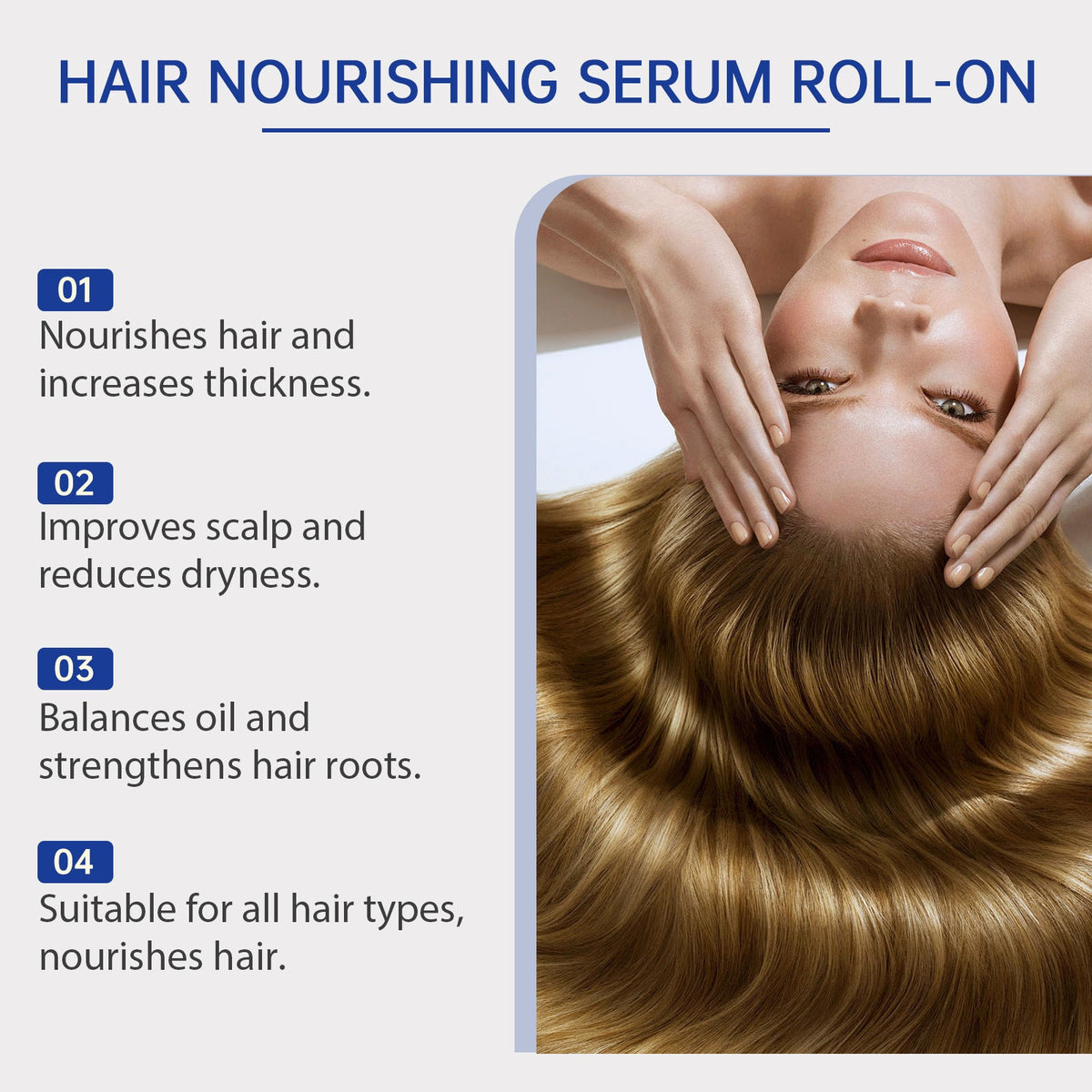 Cross-Border Popular Hair Roller Ball Essence Gently Cares For Scalp Hair Growth And Nourishes Hair Root Roller Ball Essence 25ml
