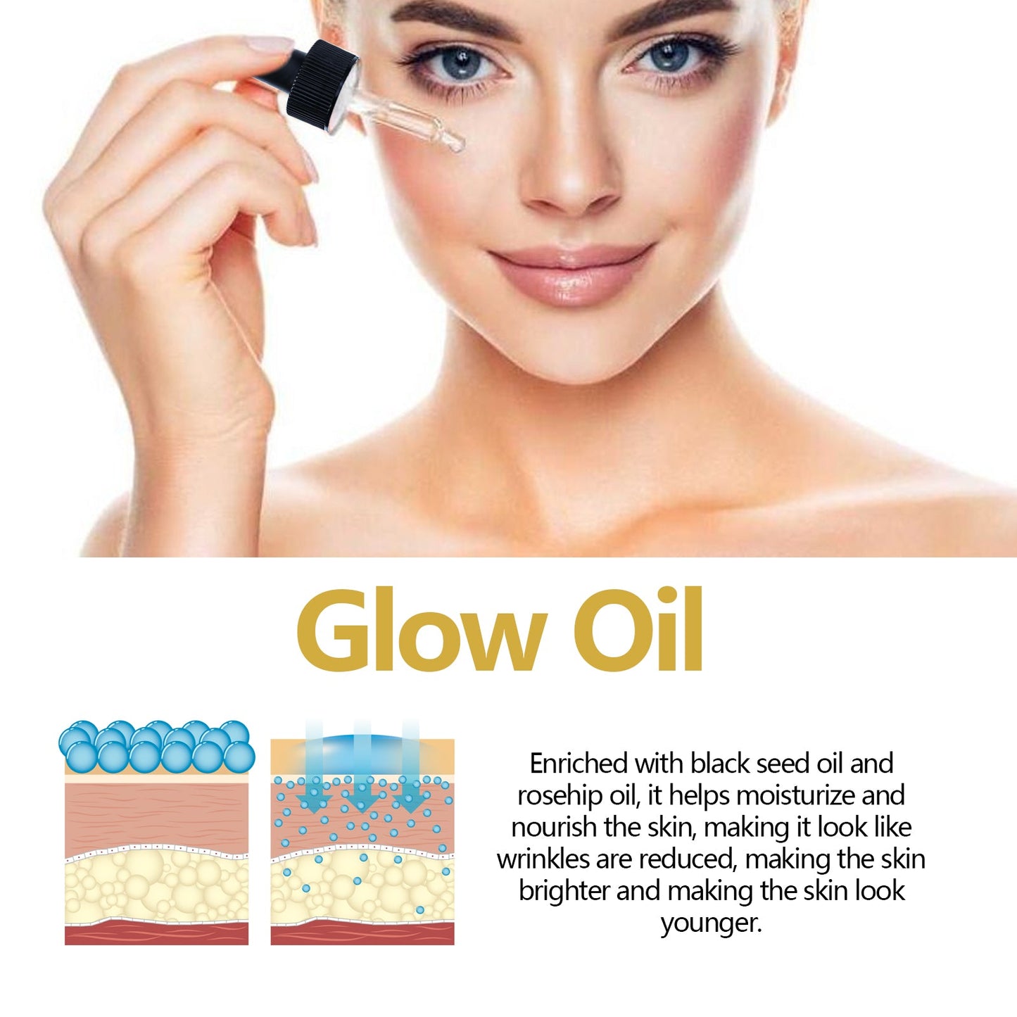 Hoygi Facial Essential Oil Hydrates, Moisturizes, Tightens And Lightens Fine Lines Eye Lines