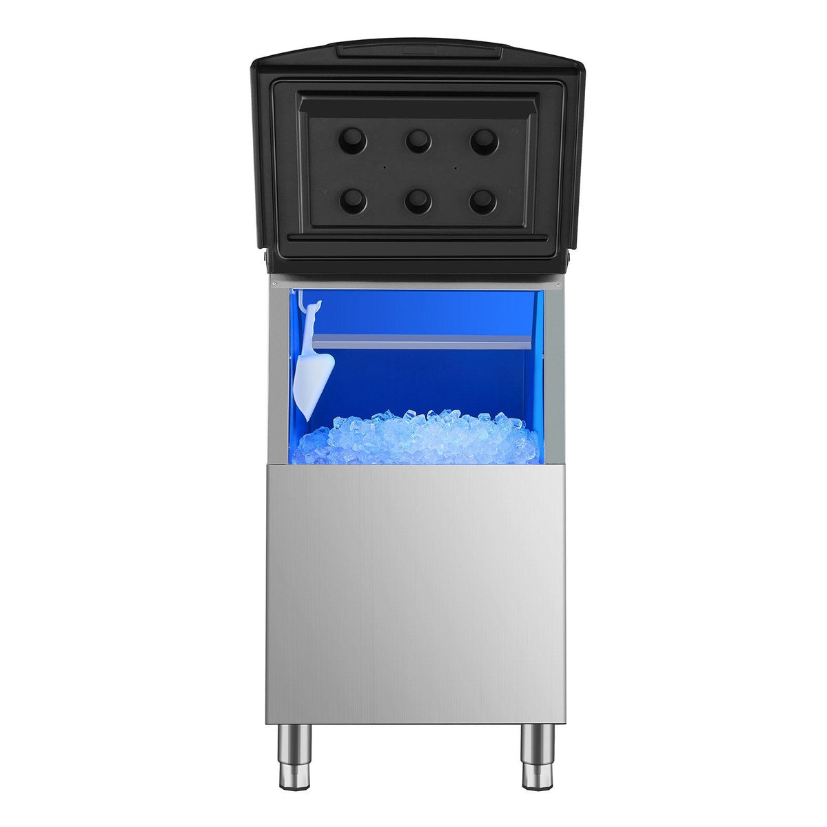 Commercial Ice Maker Storage Bin 250lbs Capacity Stainless Steel Ice Storage Bin