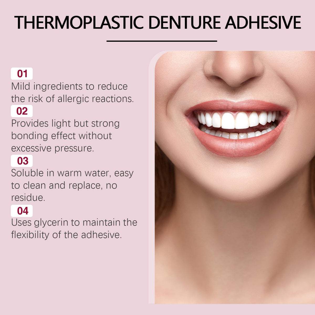 Dentures Fixed Adhesive Beautiful Tooth Improve Comfort