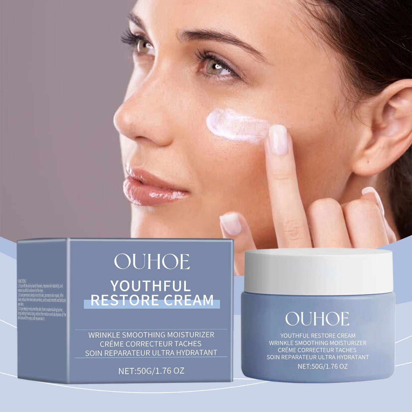 OUHOE Facial Moisturizer, Hydrating And Moisturizing Facial Skin Firming Hydrating And Brightening Repair Cream