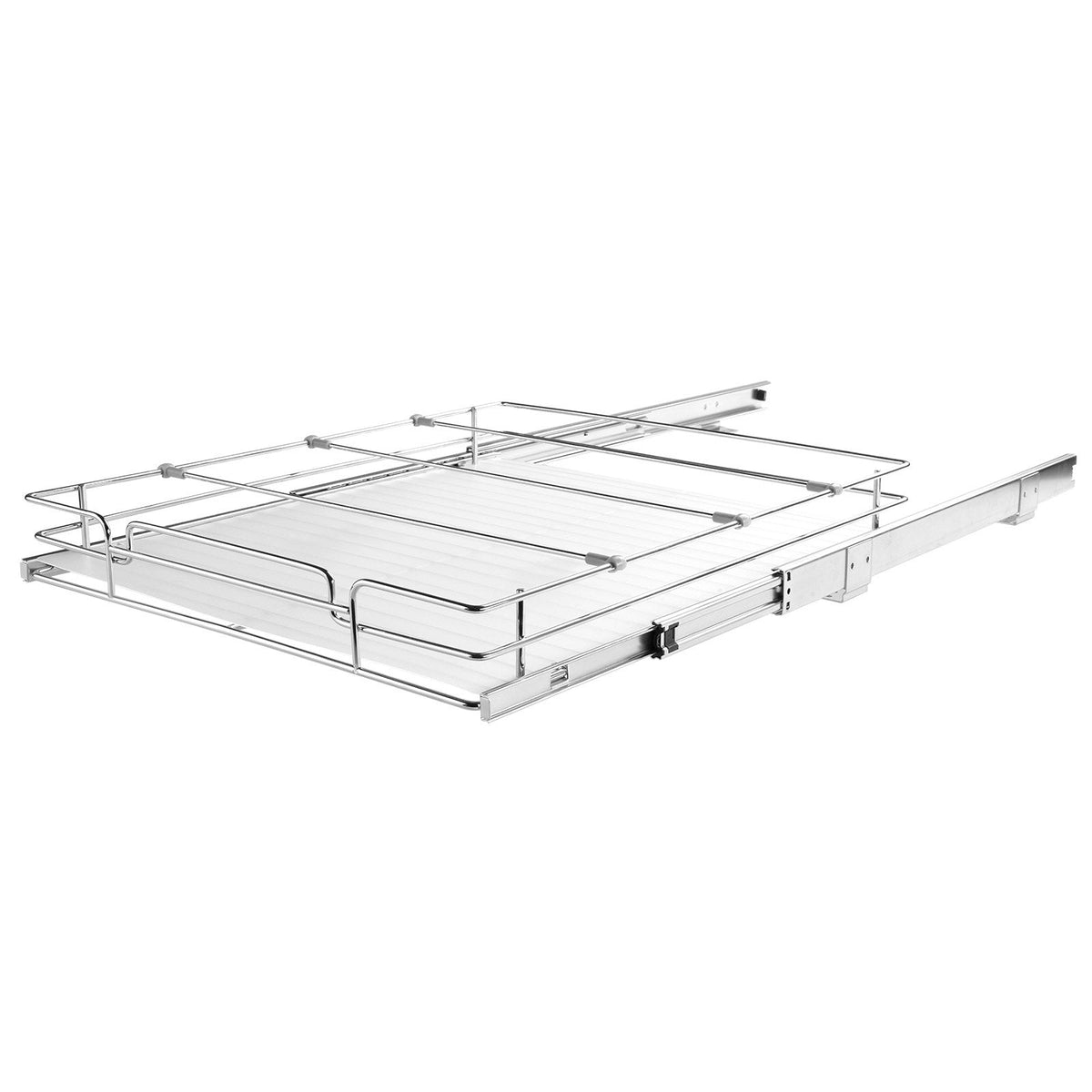 VEVOR Pull Out Cabinet Organizer, Heavy Duty Slide Out Pantry Shelves, Chrome-Plated Steel Roll Out Drawers, Sliding Drawer Storage For Home, Inside Kitchen Cabinet, Bathroom, Under Sink