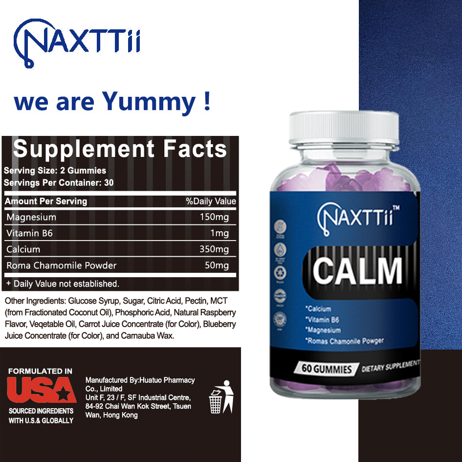 CALM Vitamin B6 Sleep Gummies A Blend Of Berries Vegan Plant-based Non GMO  Gluten Free And Gelatin Free. Help You Fall Asleep Naturally