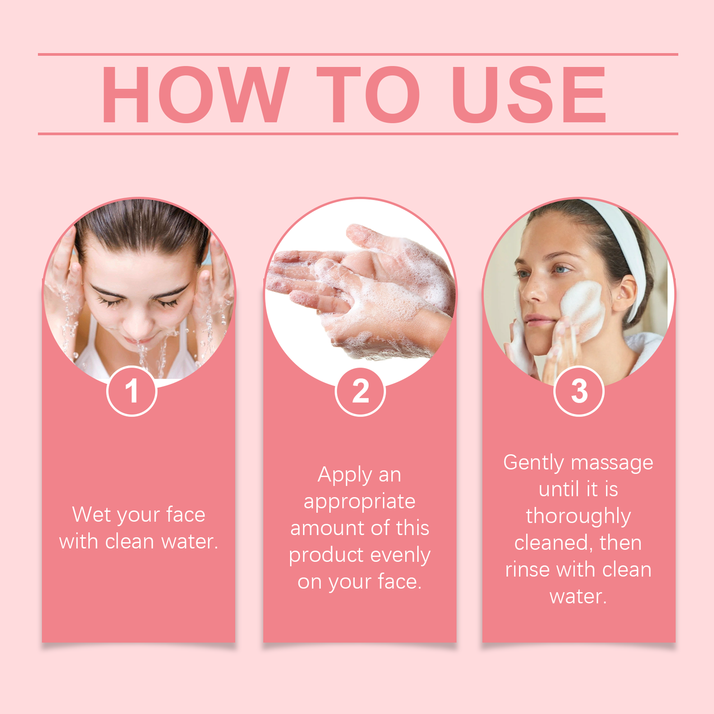 OUHOE Salicylic Acid Foam Cleanser Gentle Moisturizing Oil Control Facial Skin Cleansing Delicate Pore Cleanser