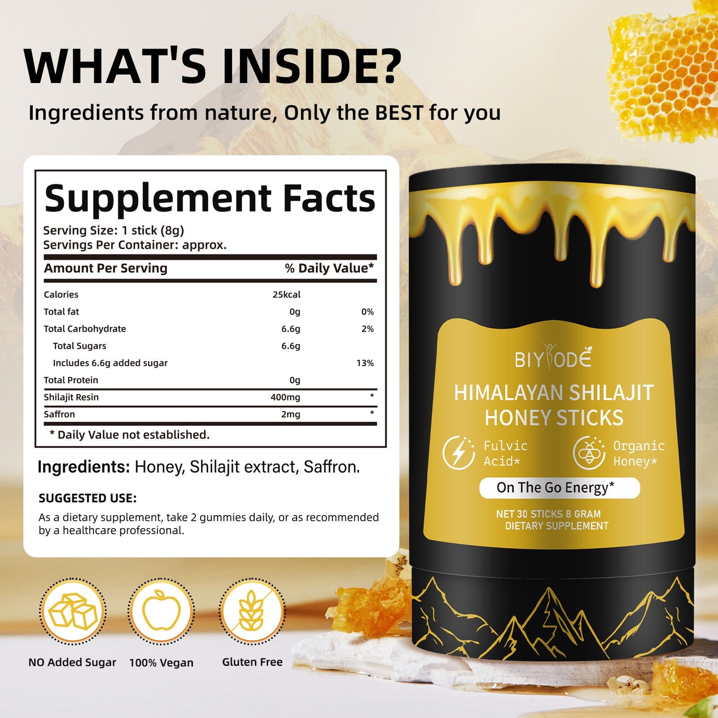 Wholesale Pure Shilajit Resin Himalayan Original Shilajit Supplement Honey Sticks Gold Shilajit