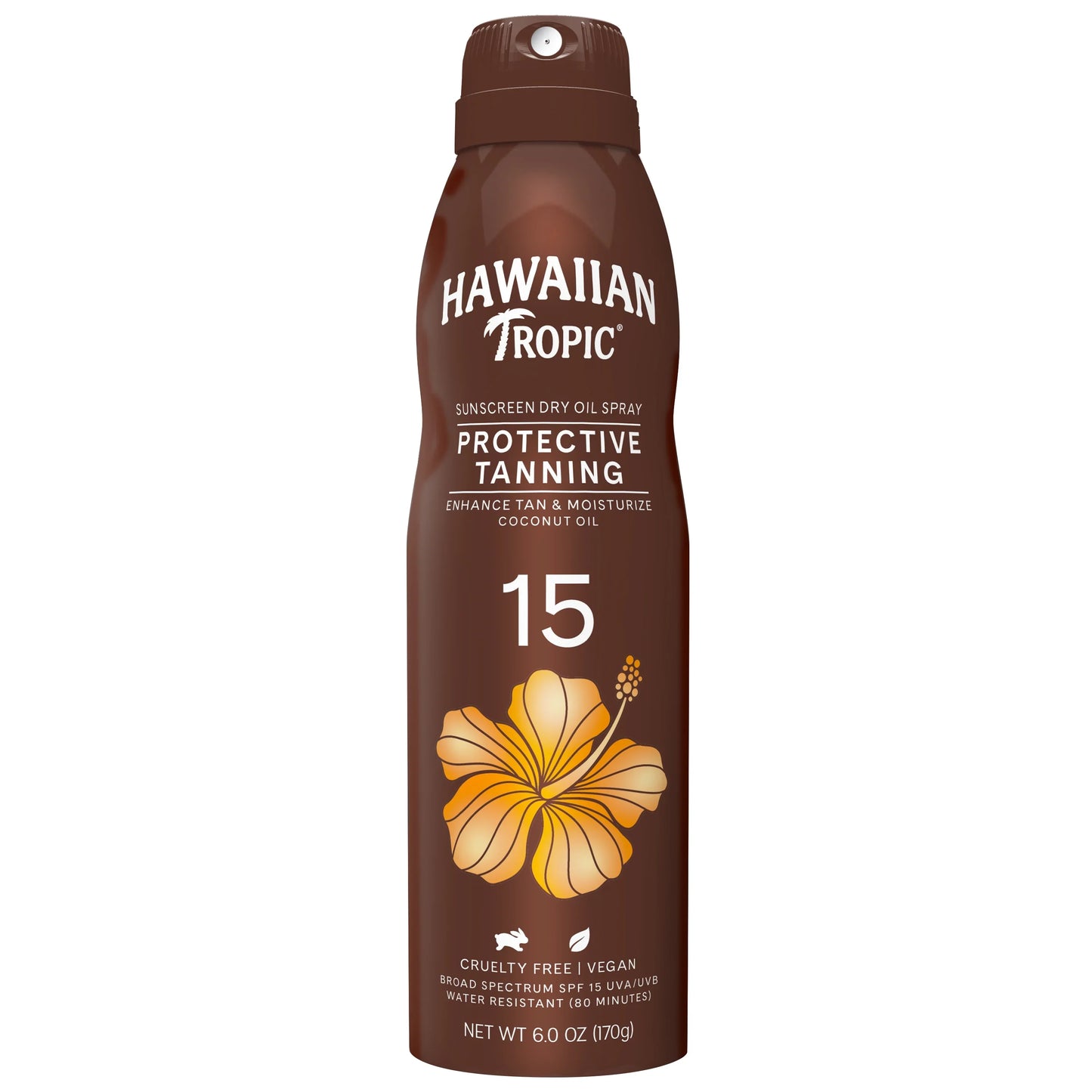 Hawaiian Tropic Dry Oil Sunscreen Spray SPF 15 6oz - New