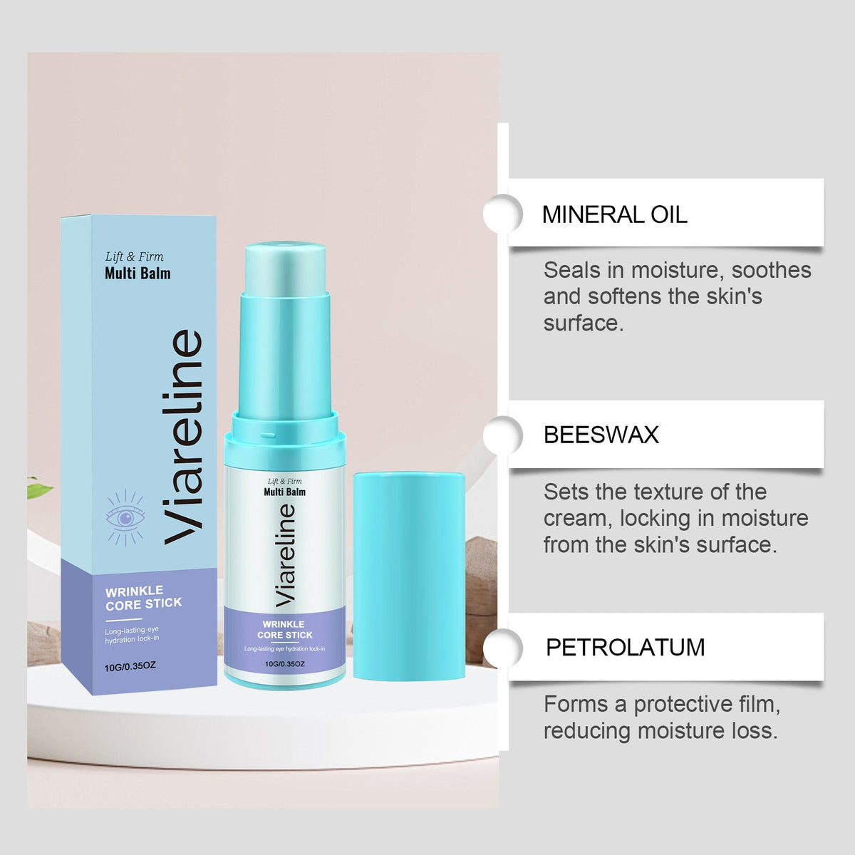 Viareline Eye Moisturizing Stick Moisturizes The Skin Around The Eyes, Is Lightweight, Refreshing, Easy To Apply, And Convenient For Care