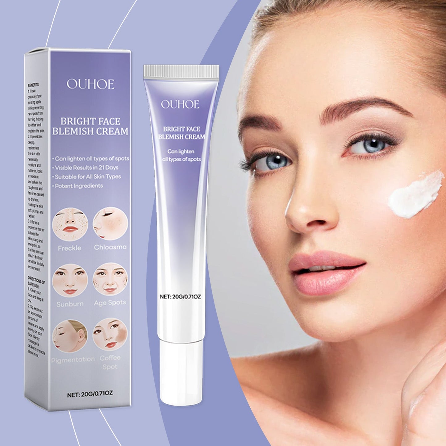 Ouhoe Facial Spot Remover, Hydra Nourishing Moisturizing Moisturizing And Smoothing Skin Skin Care Cream