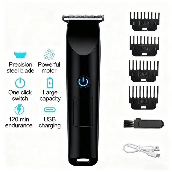 Men Pro Electric Hair Clippers Beard Trimmer Cutting Barber Shaving Machine Black Logistics Only For USPS. TK TMEU Only For Self-pickup