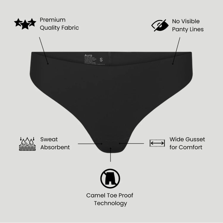 New European And American One-Piece Ice Silk Seamless Thong For Women