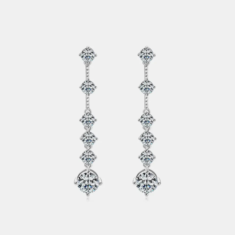 4 Carat Moissanite 925 Sterling Silver Earrings