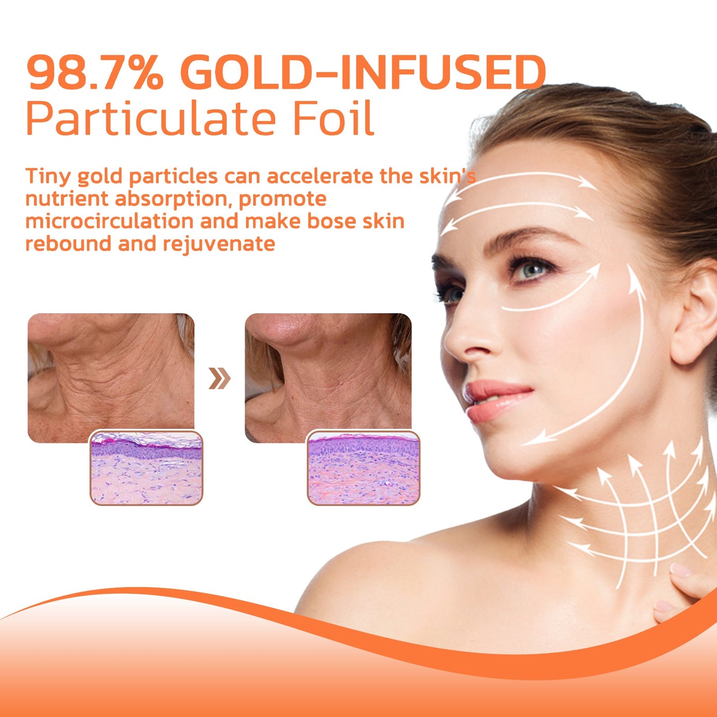 Hoygi 24k Gold Peptide Reversal Serum, Moisturizing Anti-wrinkle Firming And Anti-aging Essence