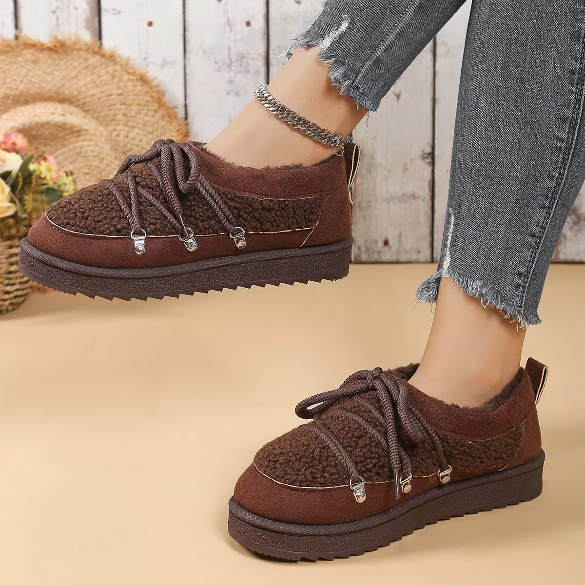 Lace-Up Ankle Boots
