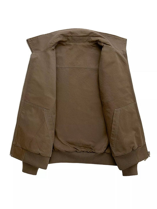 Men's Plus Size Casual Zip Up Jacket