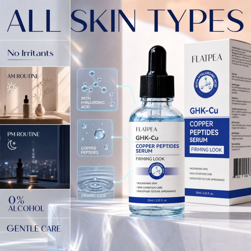 Cross-Border Ghk-Cu Blue Copper Peptide Facial Serum To Brighten Skin, Collagen, And Niacinamide Essence
