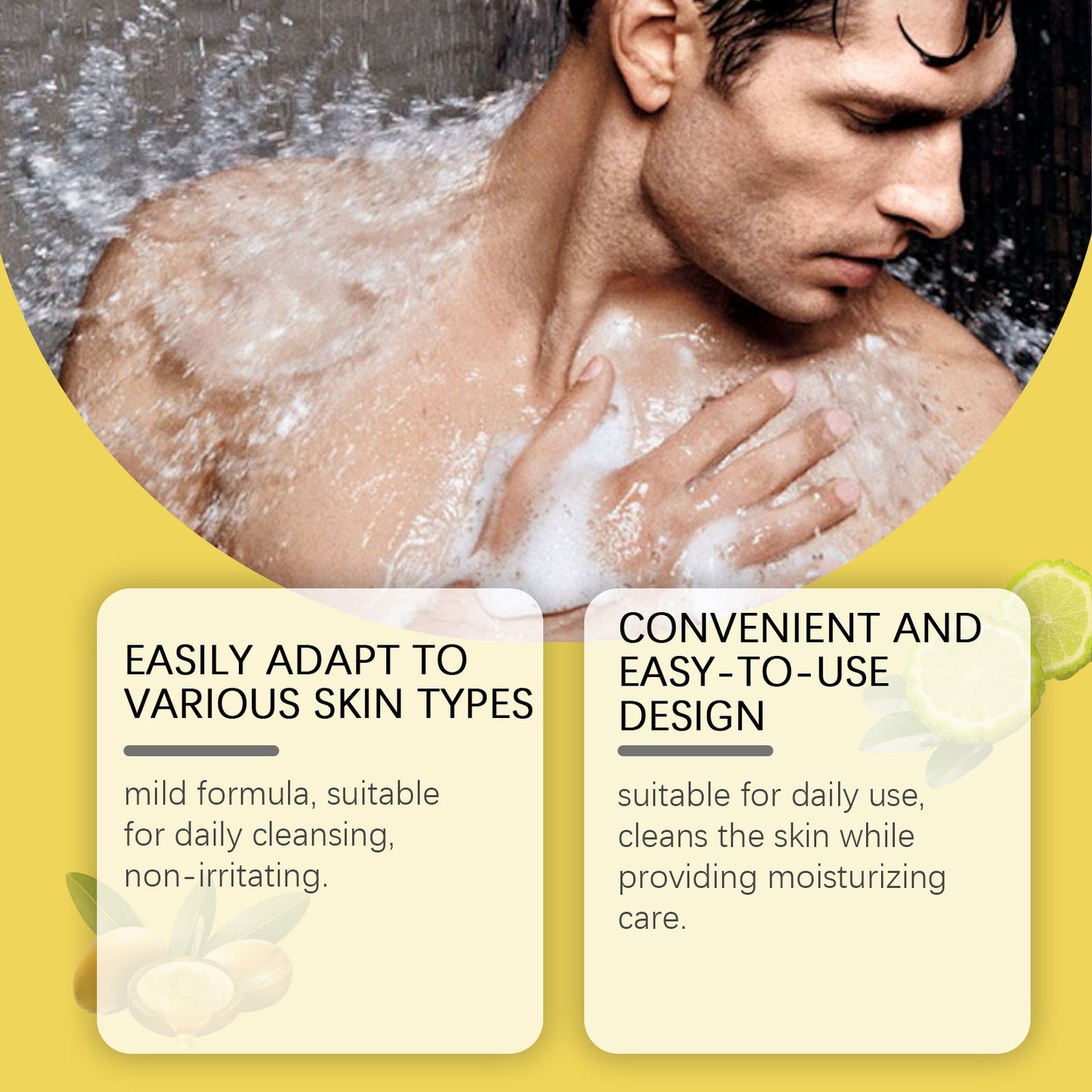 East Moon Dune Bergamot Bath Soap, Fragrance Refreshing Oil Control Hand Soap Cleanser Bath Cleansing Soap