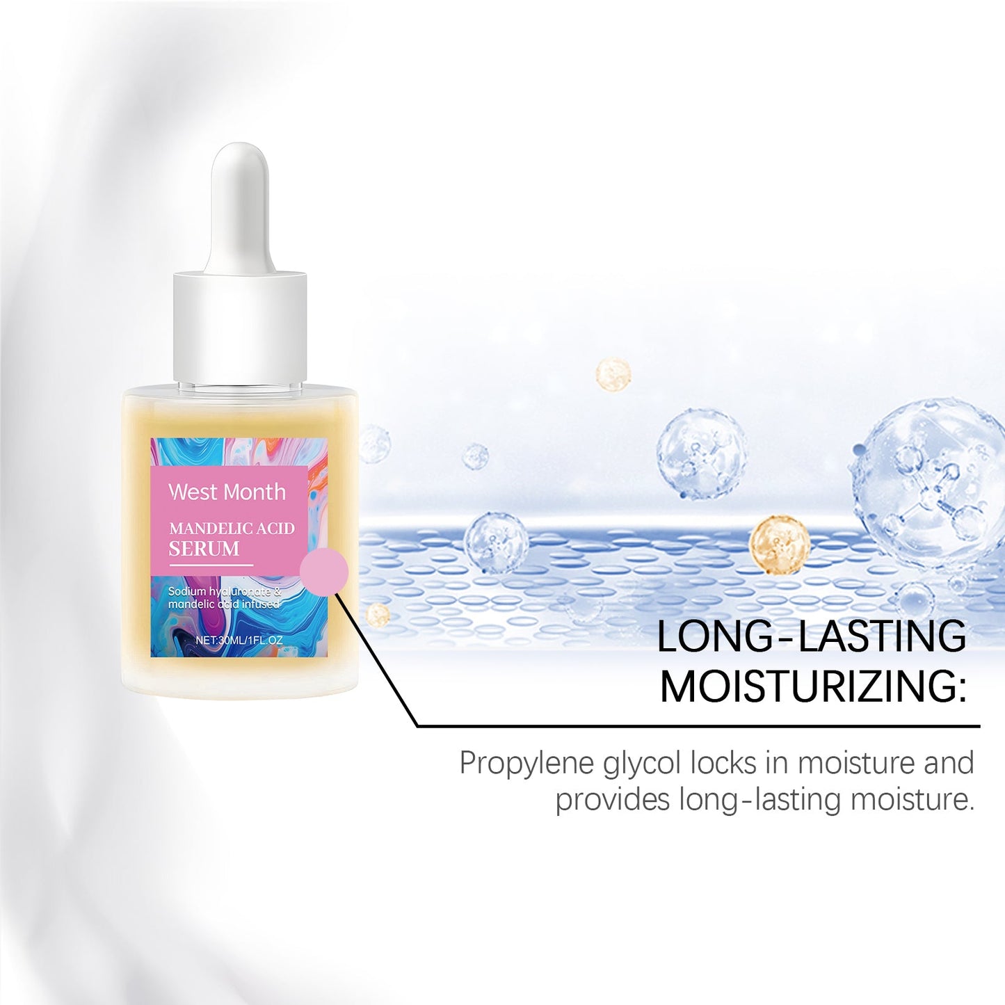 West&Month Mandelic Acid Essence, Gentle, Moisturizing And Moisturizing Daily Skin Care Essence
