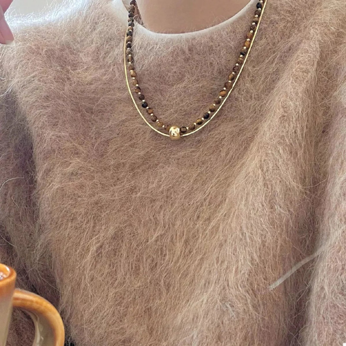 Tiger's Eye Double Layered Necklace