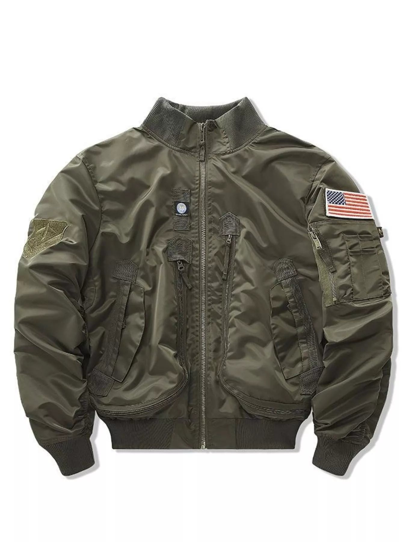Men's Plus Size Zip Up Long Sleeve Jacket