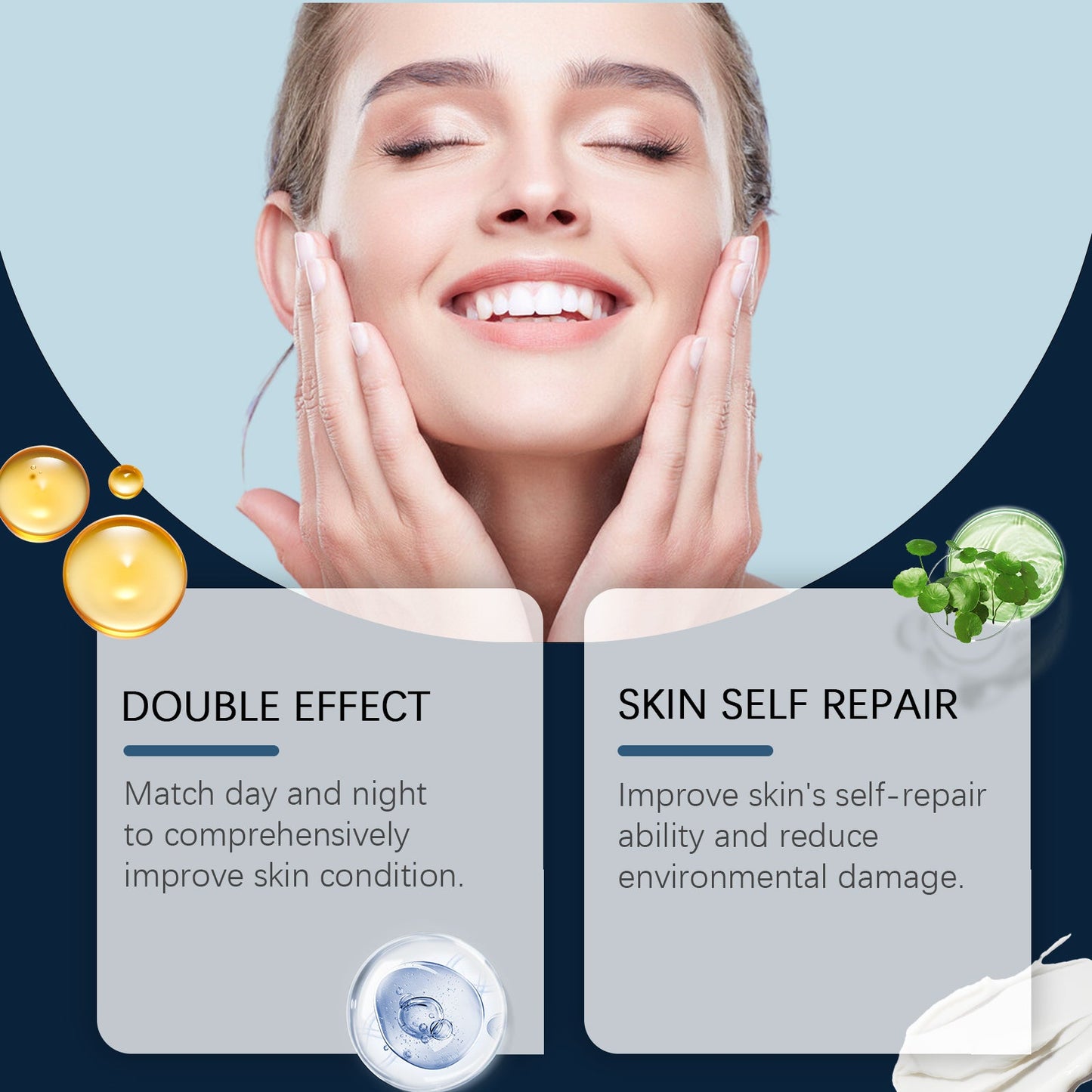 Jaysuing Day & Night Cream 2 Sets 31 Shield Cream Moisturizing And Moisturizing Skin 102 Night Cream Repairing Skin