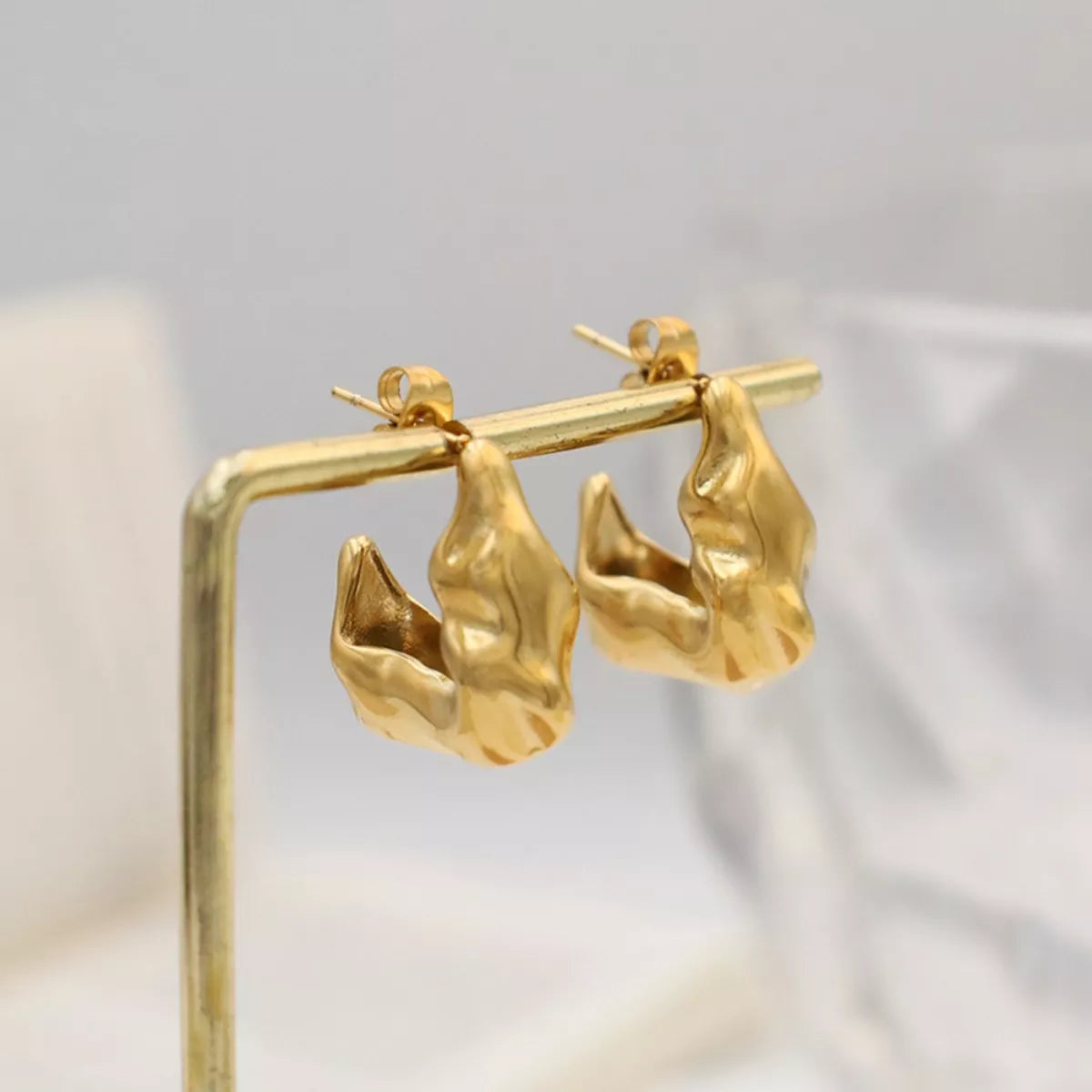 18K Gold-Plated Stud Earrings