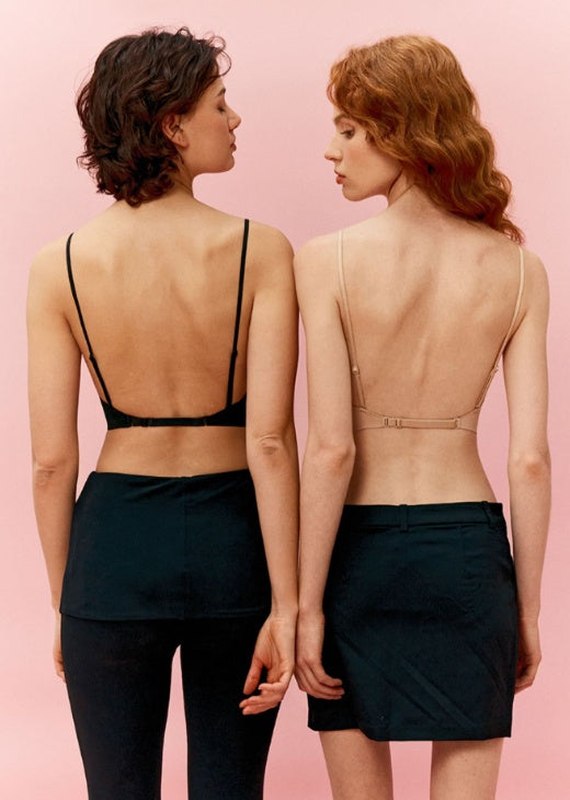 Women's Wireless Backless Bra, U-shaped, Low Back