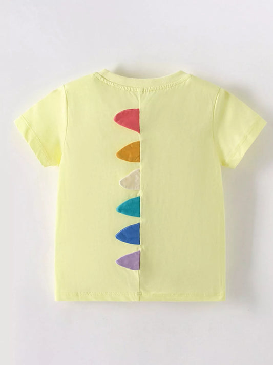 Children's Cute Cartoon Monster Graphic Short Sleeve T-Shirt
