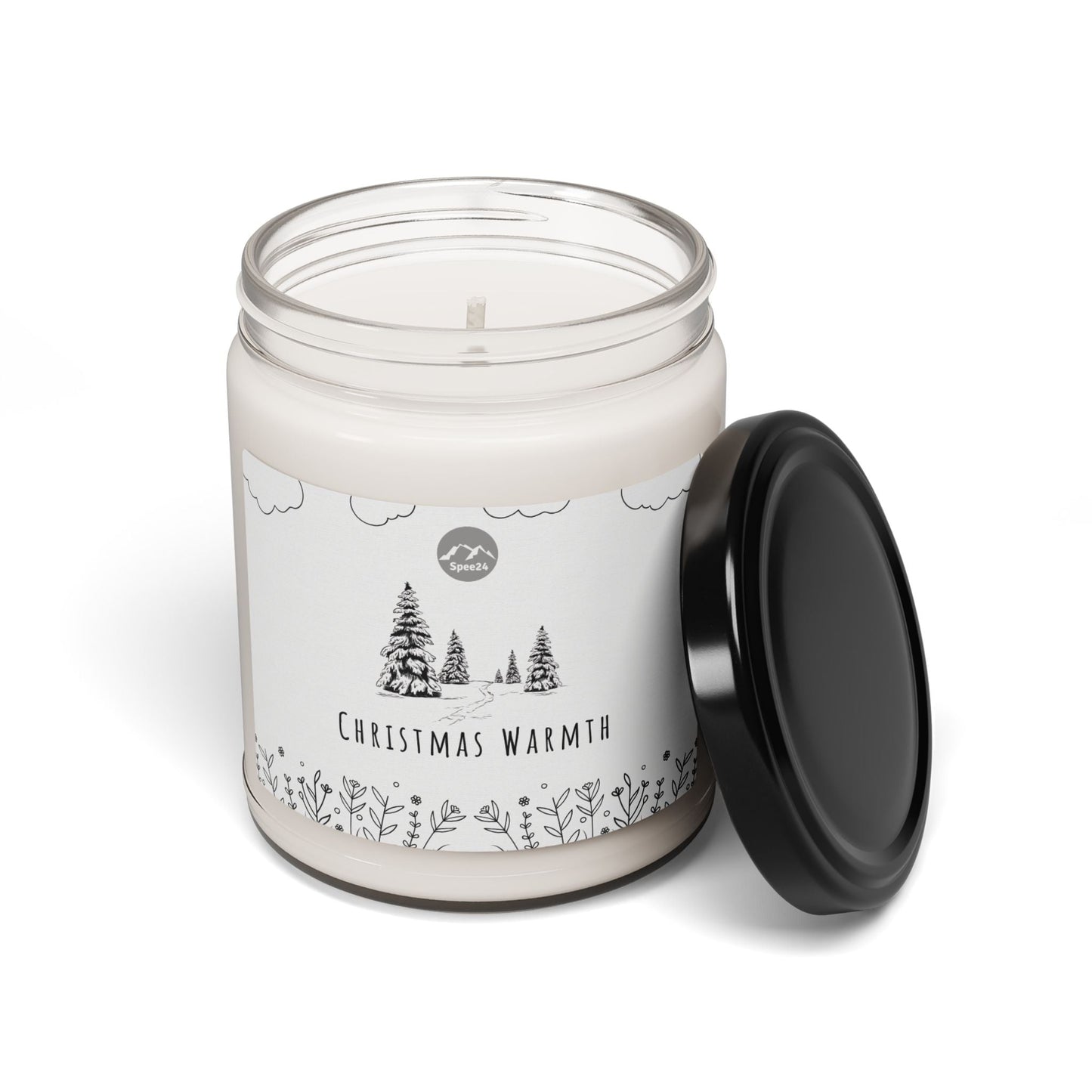 Christmas Warmth Scented Soy Candle | Cozy Holiday Decor, Relaxing Home Fragrance, Gifts for Her, Festive Candle, Aromatherapy -- 9oz